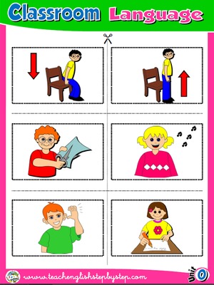 Classroom Language - Picture Dictionary Cutouts - page 2